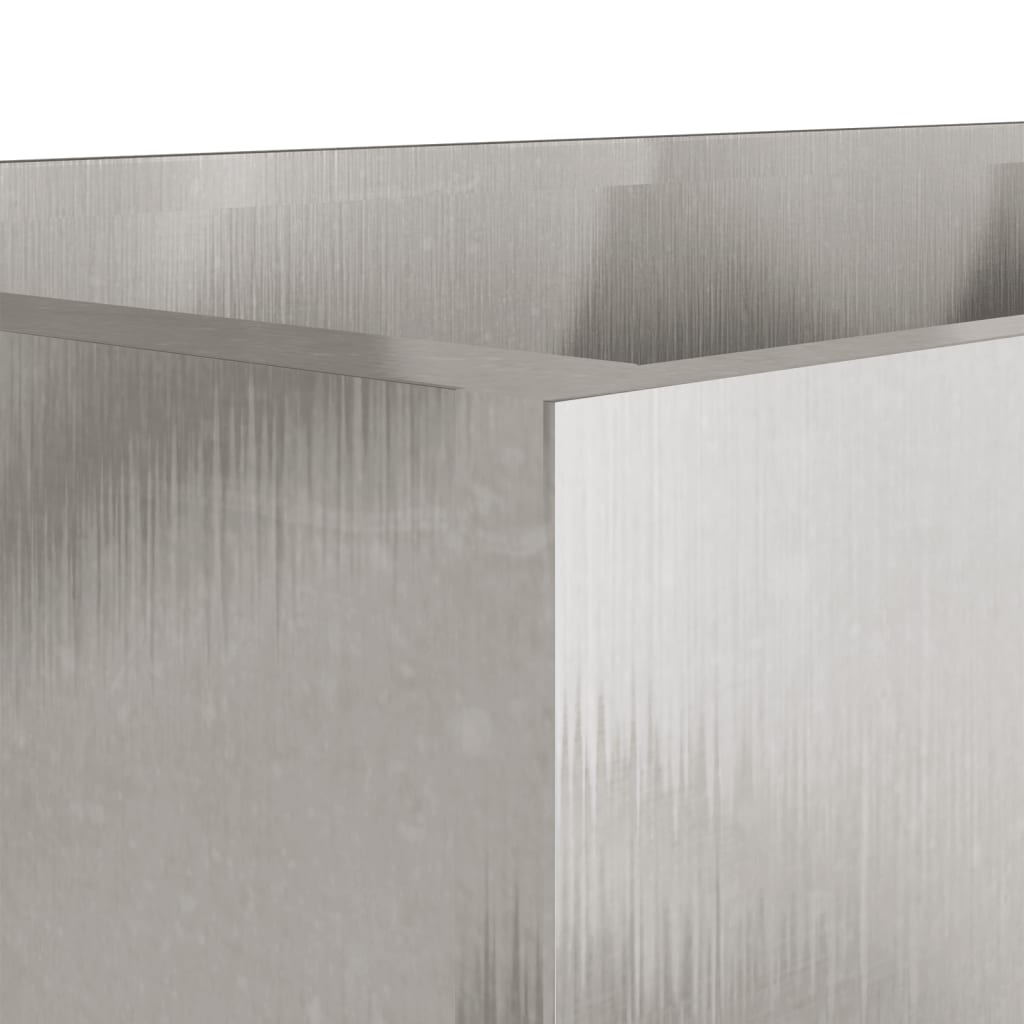 Fioriera Argento 62x30x29 cm in Acciaio Inox | homemem39