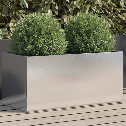 Fioriera Argento 62x30x29 cm in Acciaio Inox | homemem39