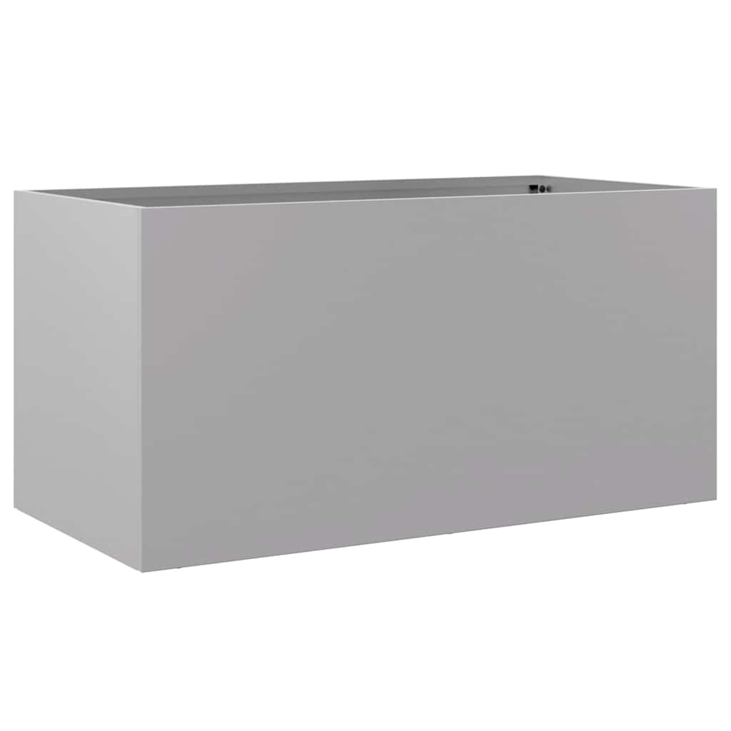 Fioriera Argento 62x30x29 cm in Acciaio Zincato - homemem39