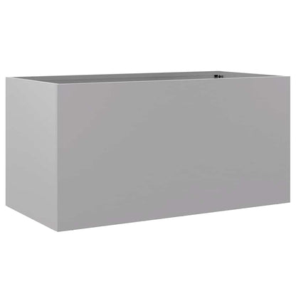 Fioriera Argento 62x30x29 cm in Acciaio Zincato - homemem39
