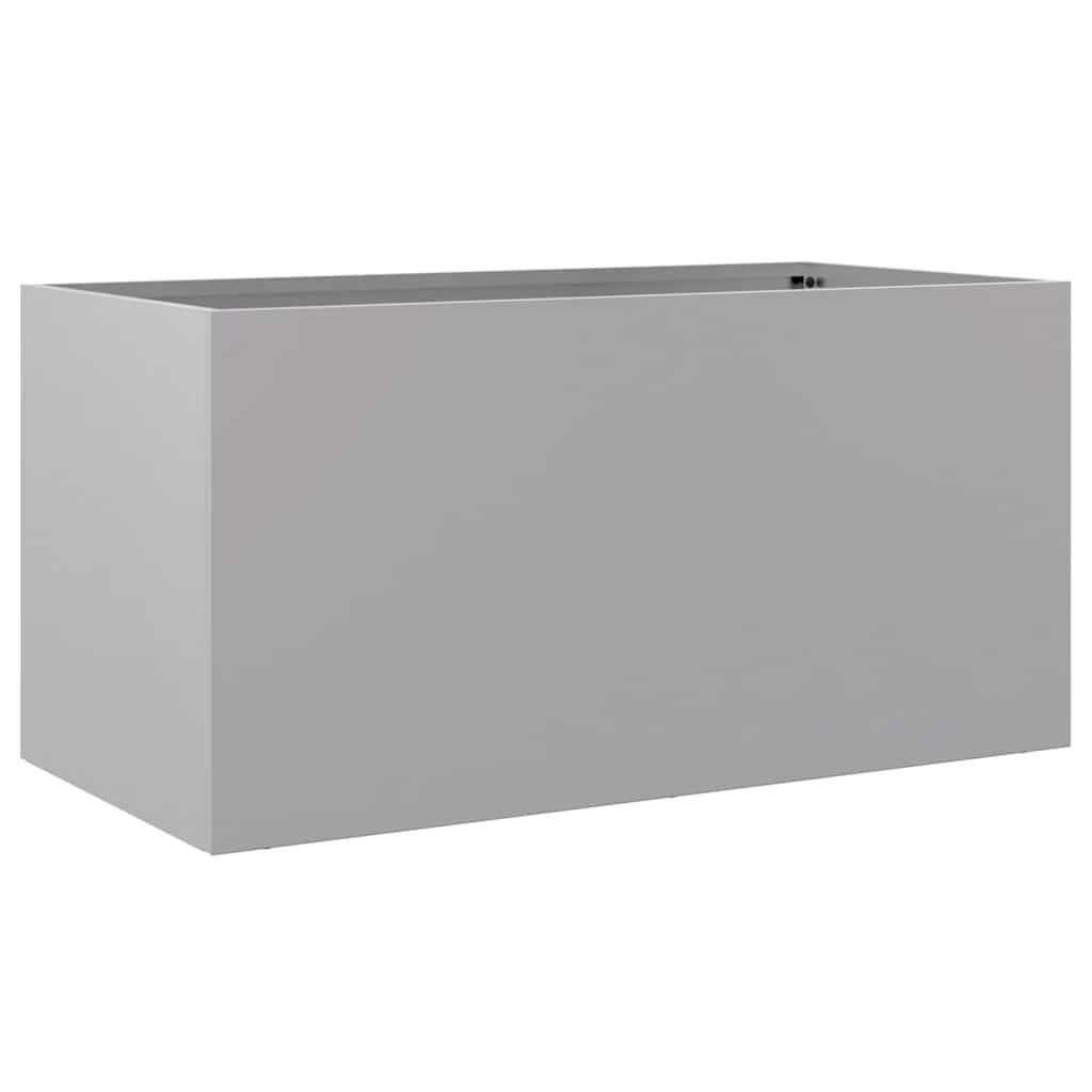 Fioriera Argento 62x30x29 cm in Acciaio Zincato - homemem39