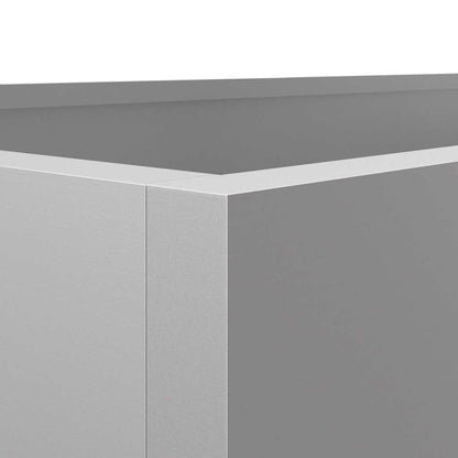 Fioriera Argento 62x30x29 cm in Acciaio Zincato - homemem39