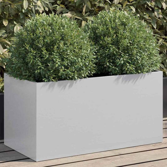 Fioriera Argento 62x30x29 cm in Acciaio Zincato - homemem39