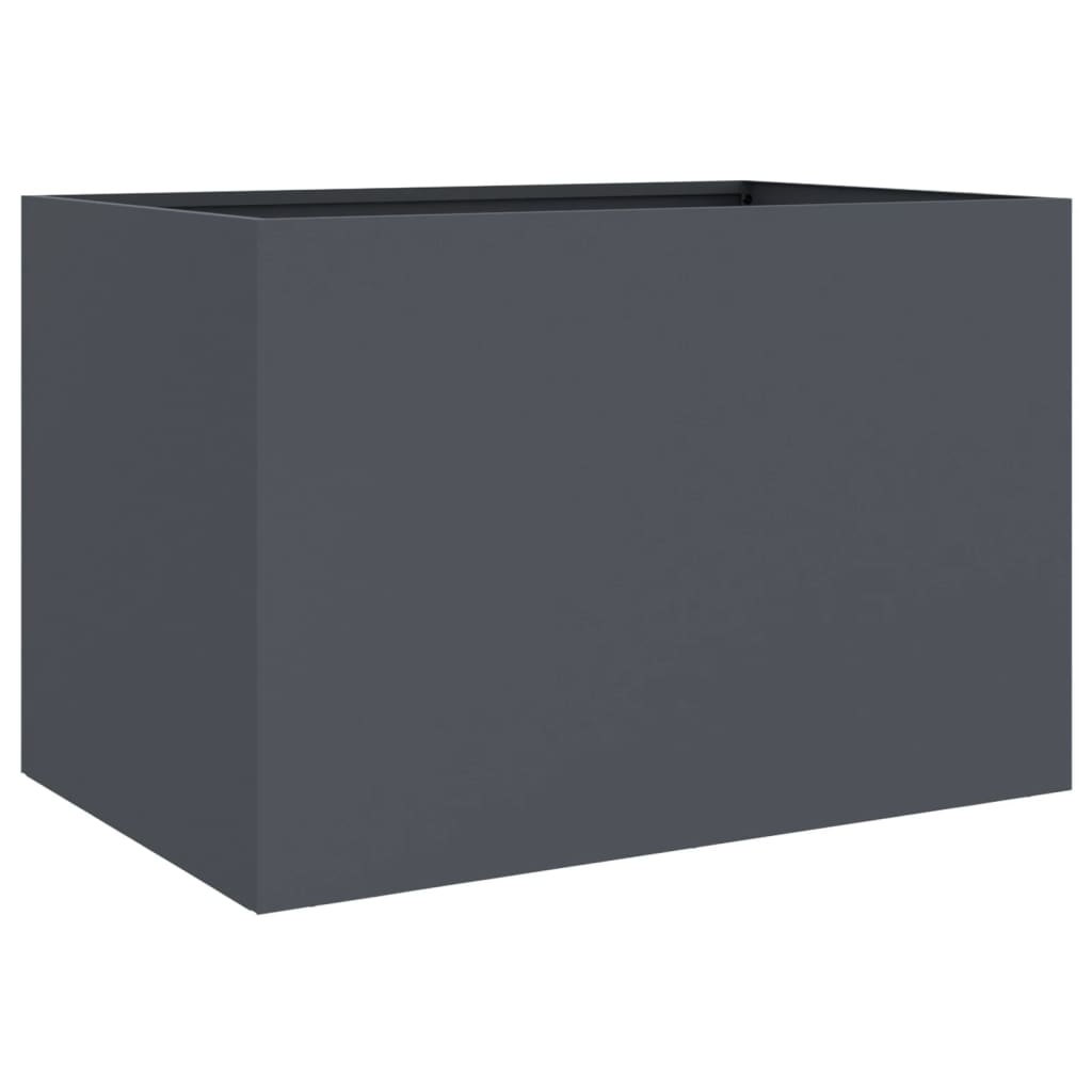 Fioriera Antracite 62x30x29 cm in Acciaio - homemem39