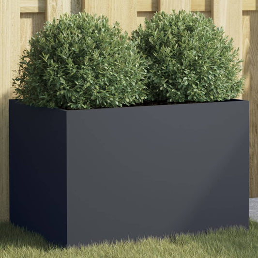 Fioriera Antracite 62x30x29 cm in Acciaio - homemem39