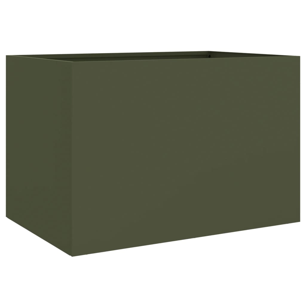 Fioriera Verde Oliva 62x30x29 cm in Acciaio - homemem39