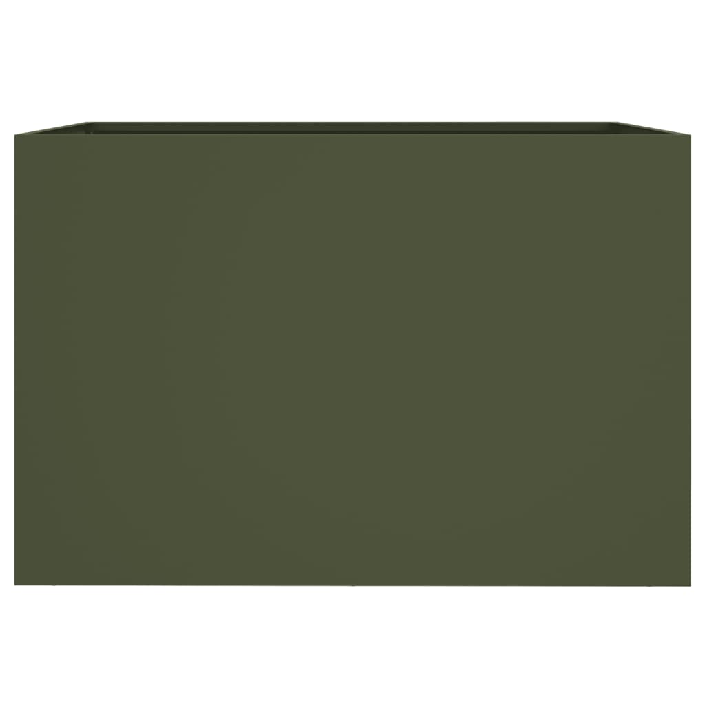 Fioriera Verde Oliva 62x30x29 cm in Acciaio - homemem39