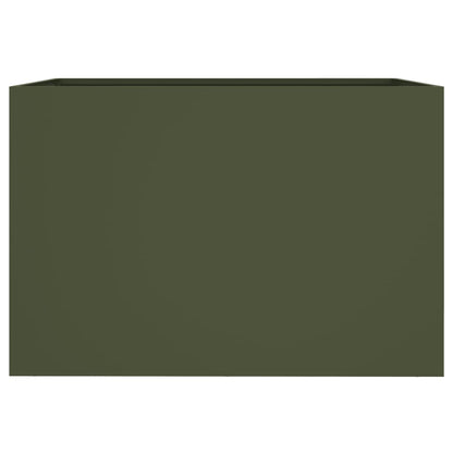 Fioriera Verde Oliva 62x30x29 cm in Acciaio - homemem39