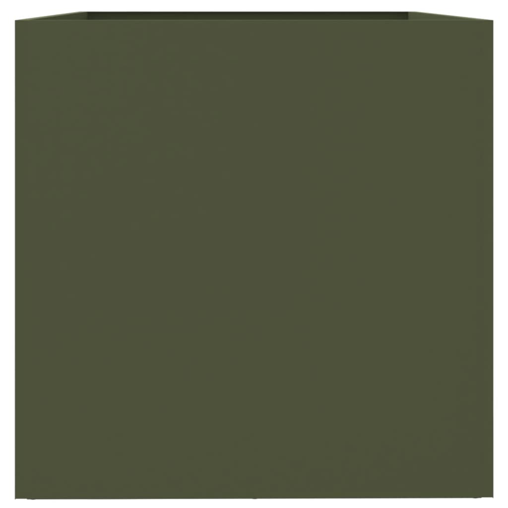 Fioriera Verde Oliva 62x30x29 cm in Acciaio - homemem39
