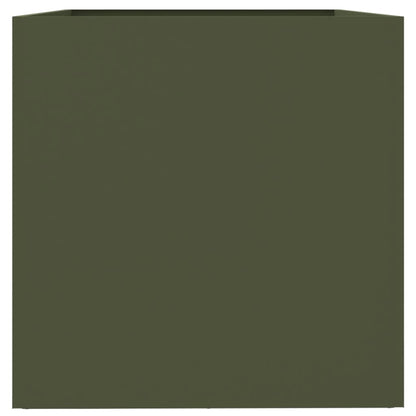 Fioriera Verde Oliva 62x30x29 cm in Acciaio - homemem39