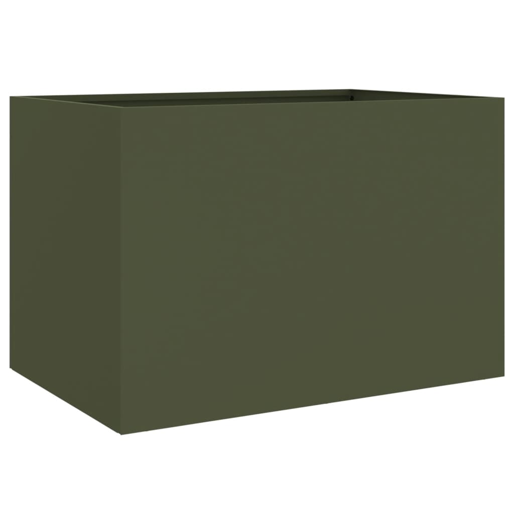 Fioriera Verde Oliva 62x30x29 cm in Acciaio - homemem39