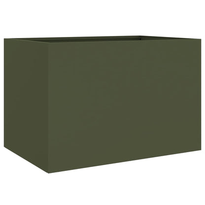 Fioriera Verde Oliva 62x30x29 cm in Acciaio - homemem39