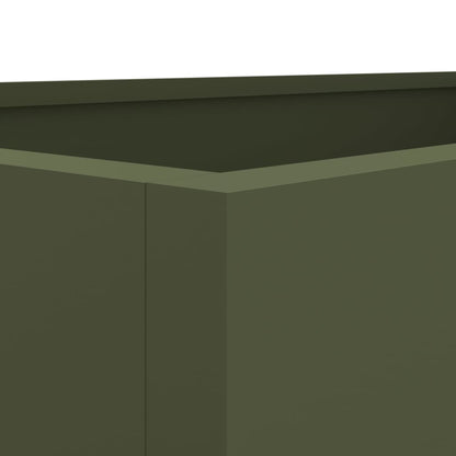 Fioriera Verde Oliva 62x30x29 cm in Acciaio - homemem39