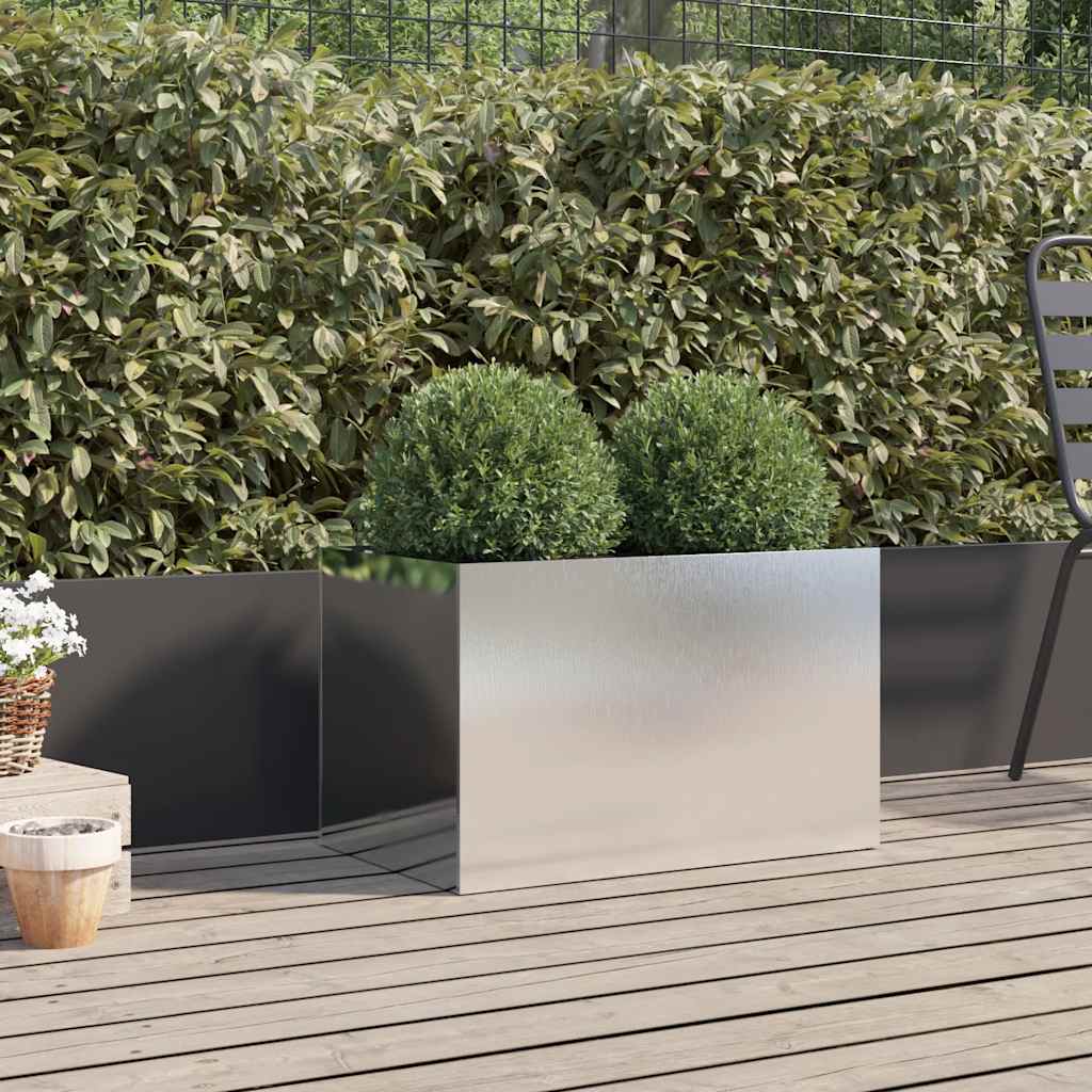 Fioriera Argento 62x40x39 cm in Acciaio Inox | homemem39