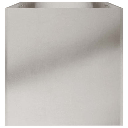 Fioriera Argento 62x40x39 cm in Acciaio Inox | homemem39