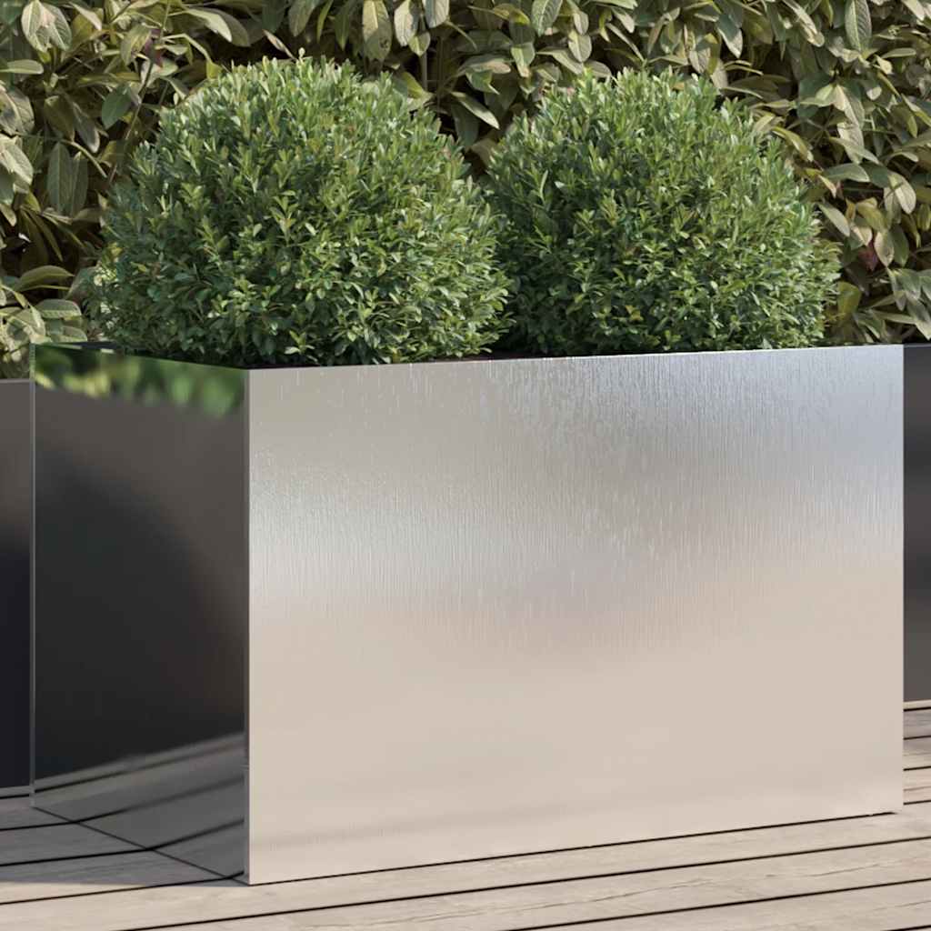 Fioriera Argento 62x40x39 cm in Acciaio Inox | homemem39