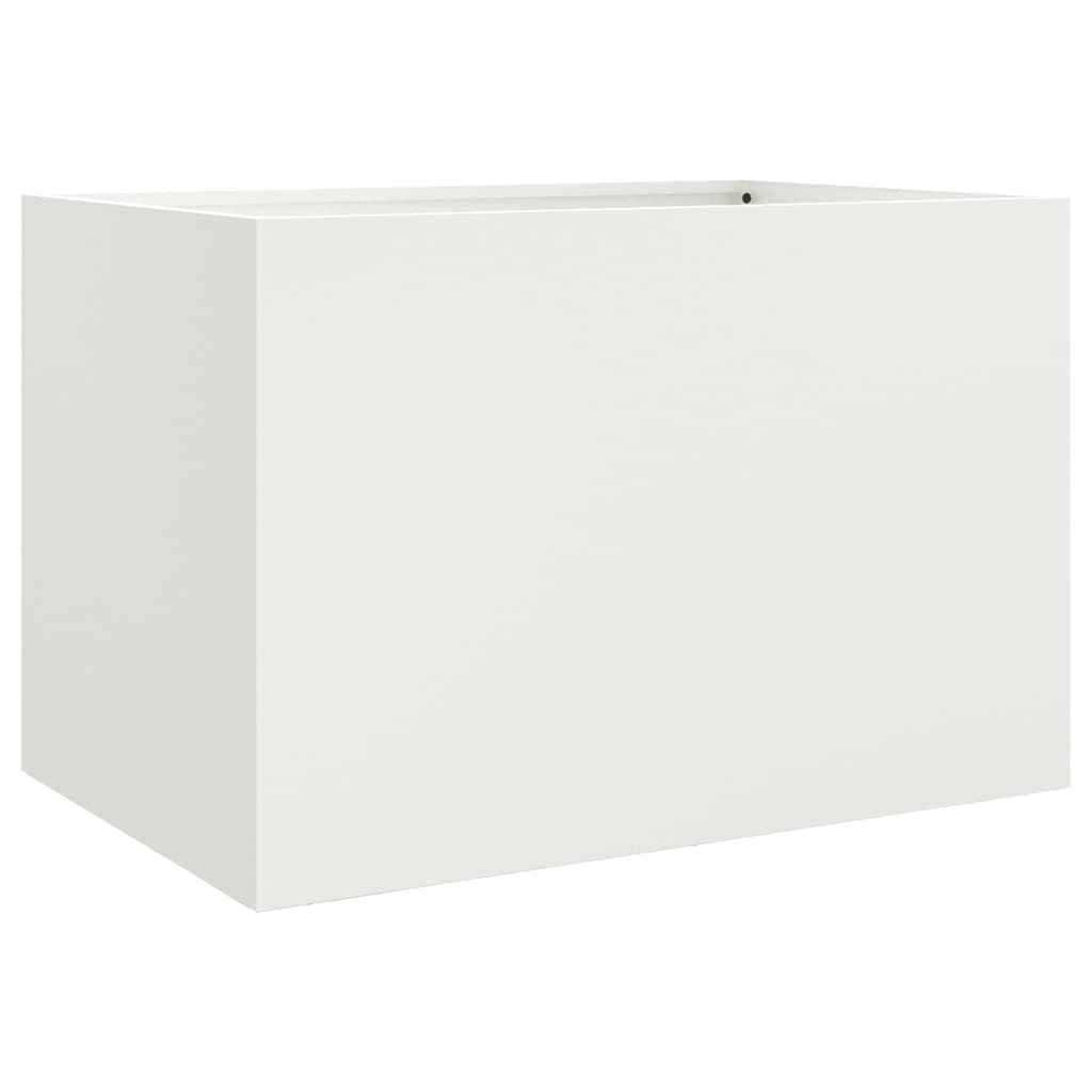 Fioriera Bianca 62x47x46 cm in Acciaio - homemem39