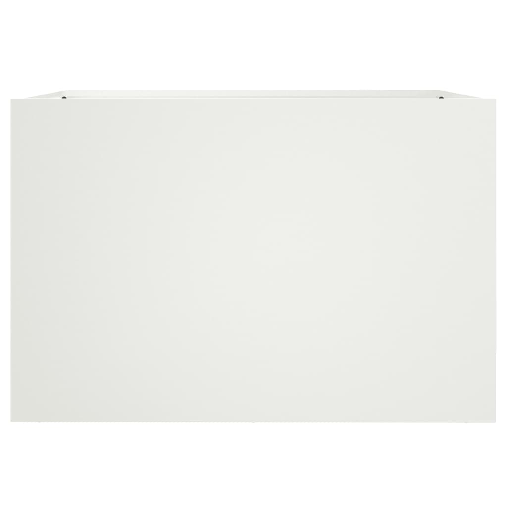Fioriera Bianca 62x47x46 cm in Acciaio - homemem39