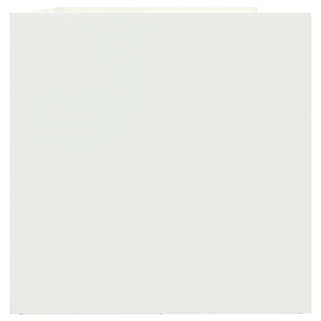 Fioriera Bianca 62x47x46 cm in Acciaio - homemem39