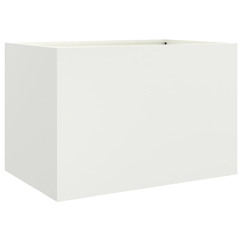 Fioriera Bianca 62x47x46 cm in Acciaio - homemem39