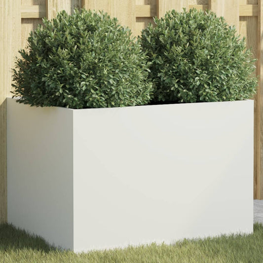 Fioriera Bianca 62x47x46 cm in Acciaio - homemem39