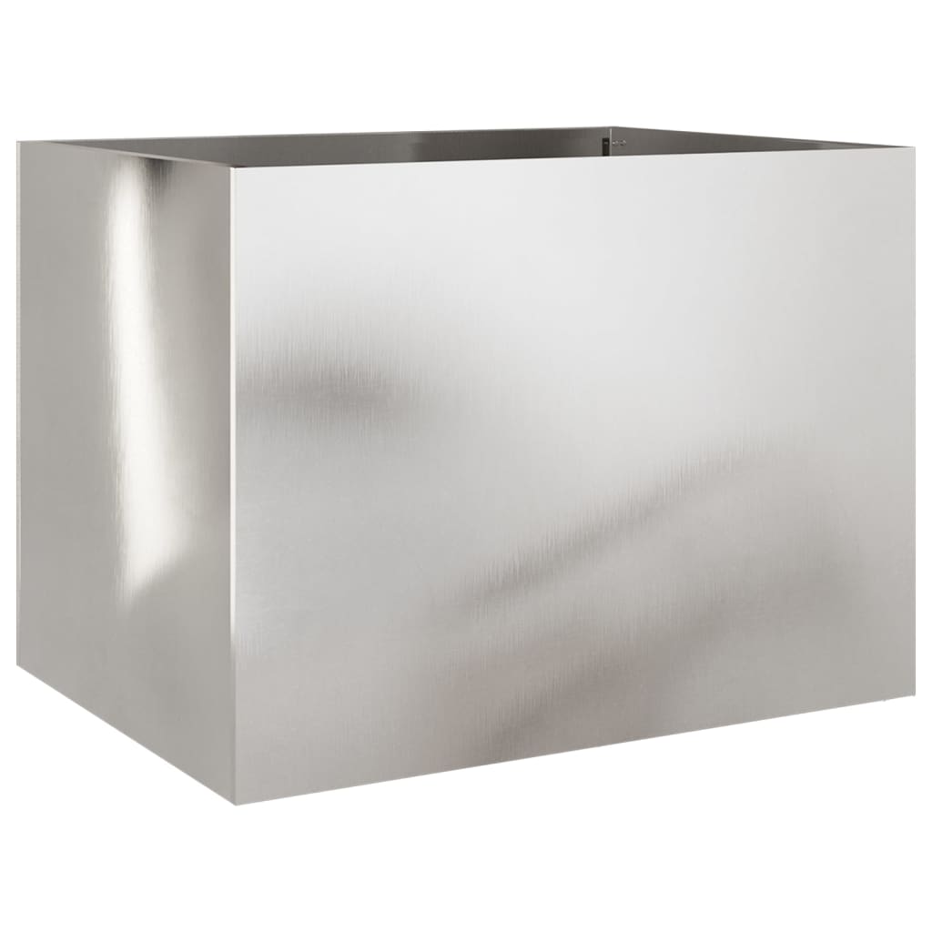 Fioriera Argento 62x47x46 cm in Acciaio Inox | homemem39