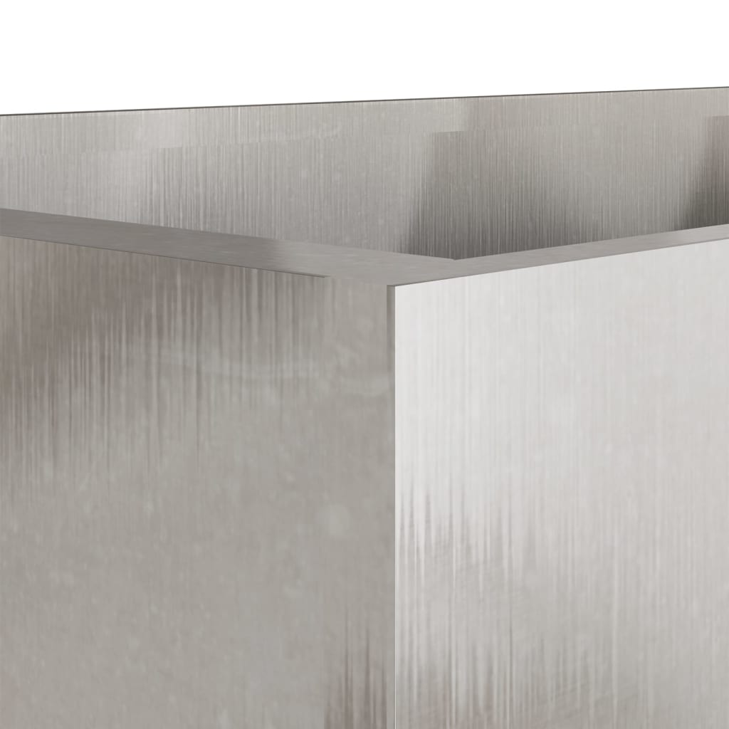 Fioriera Argento 62x47x46 cm in Acciaio Inox | homemem39
