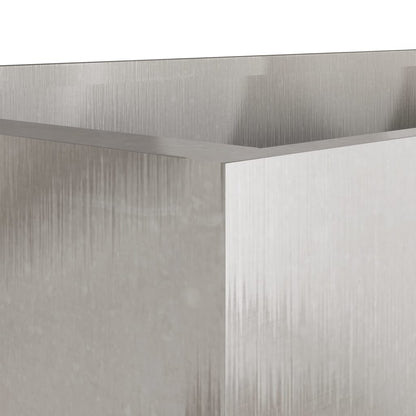 Fioriera Argento 62x47x46 cm in Acciaio Inox | homemem39
