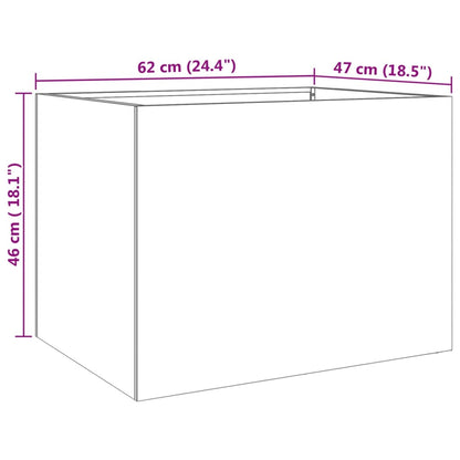 Fioriera Argento 62x47x46 cm in Acciaio Inox | homemem39