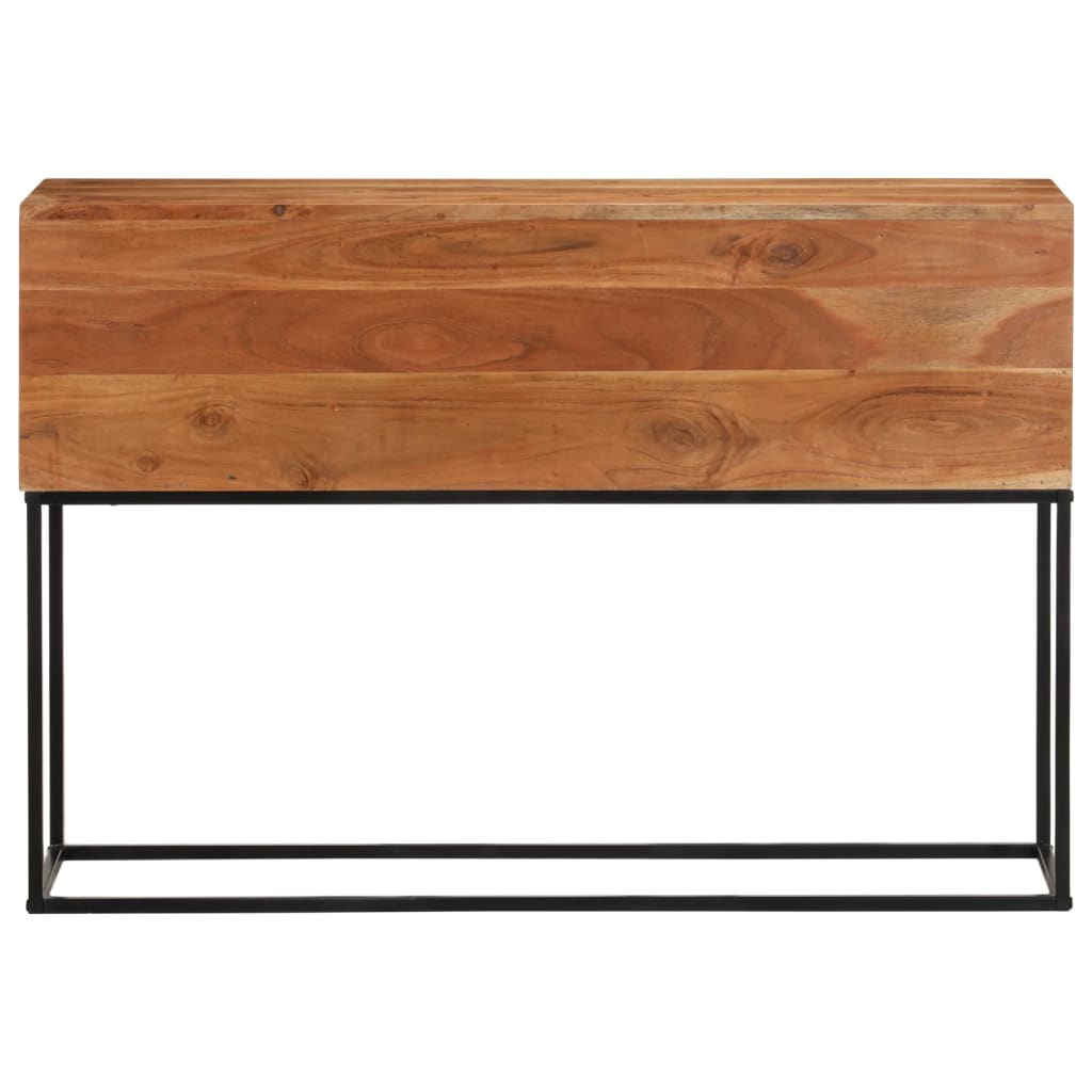 Tavolo Consolle 110x30x75cm in Legno Massello di Acacia e Ferro | homemem39
