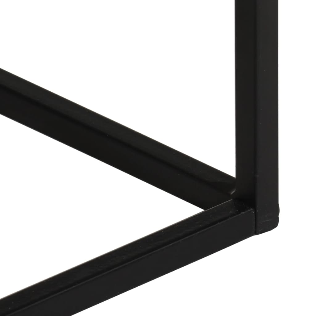 Tavolo Consolle 110x30x75cm in Legno Massello di Acacia e Ferro | homemem39