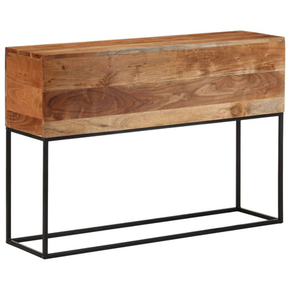 Tavolo Consolle 110x30x75cm in Legno Massello di Acacia e Ferro | homemem39