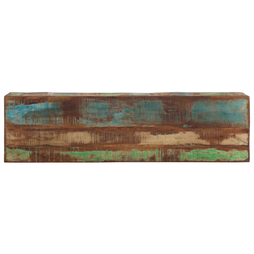 Tavolo Consolle 110x30x75cm Legno Massello di Recupero e Ferro