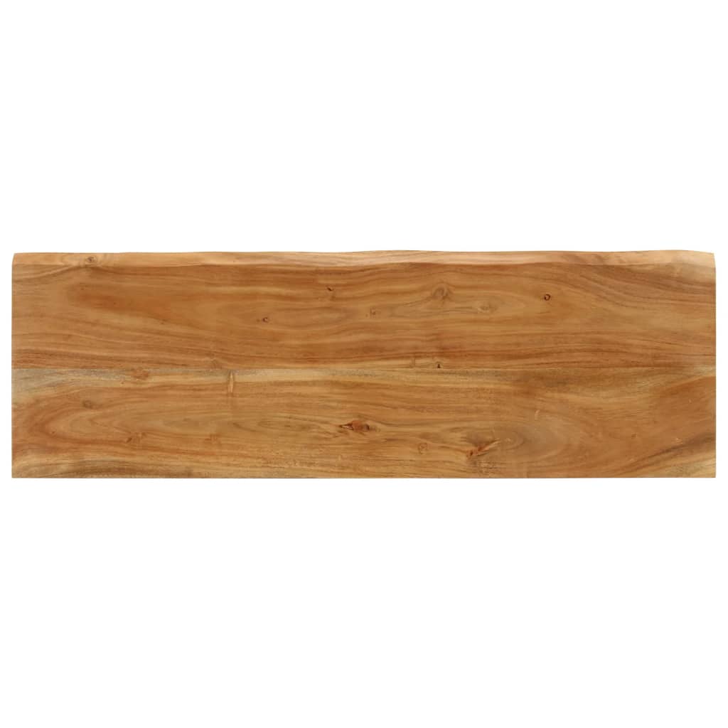 Panca con Bordi Vivi 105 cm in Legno Massello di Acacia