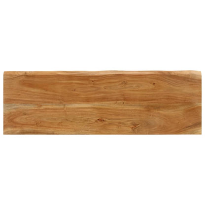 Panca con Bordi Vivi 105 cm in Legno Massello di Acacia