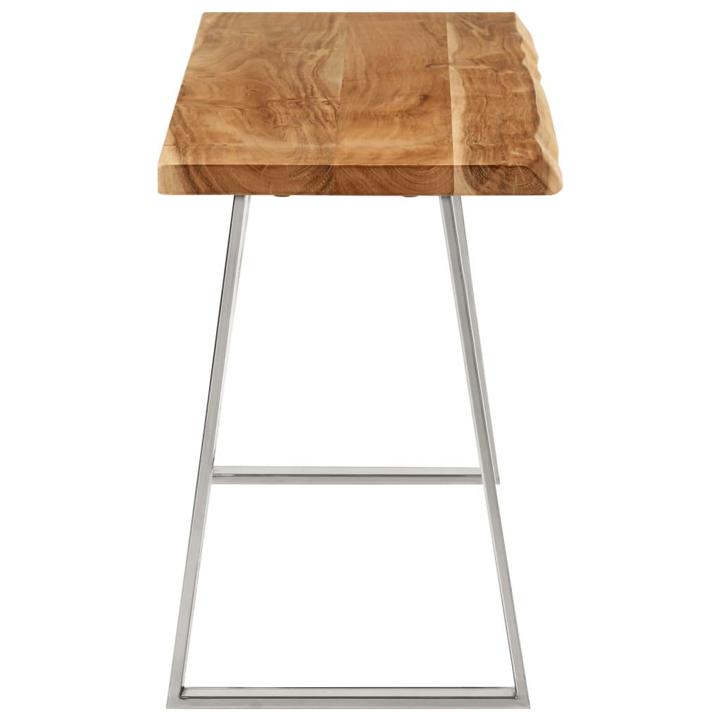 Panca con Bordi Vivi 105 cm in Legno Massello di Acacia - homemem39