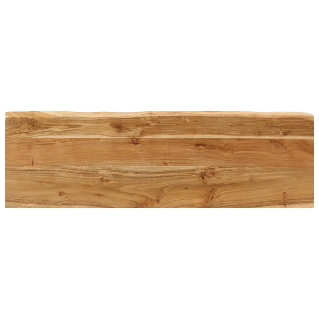 Panca con Bordi Vivi 105 cm in Legno Massello di Acacia - homemem39