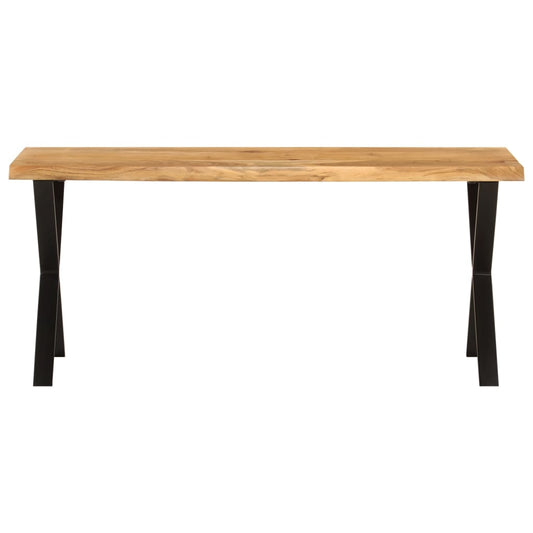 Panca con Bordi Vivi 105 cm in Legno Massello di Acacia - homemem39