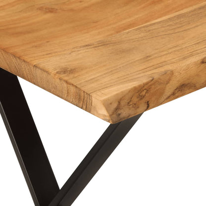 Panca con Bordi Vivi 105 cm in Legno Massello di Acacia - homemem39