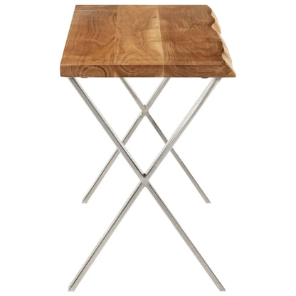 Panca con Bordi Vivi 105 cm in Legno Massello di Acacia - homemem39