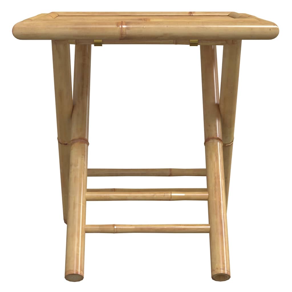 Set da Bistrot Pieghevole 3 pz Cuscini Bianco Crema in Bambù | homemem39