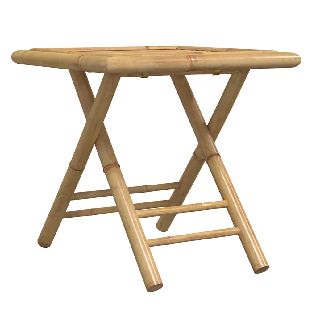 Set da Bistrot Pieghevole 3 pz Cuscini Bianco Crema in Bambù | homemem39