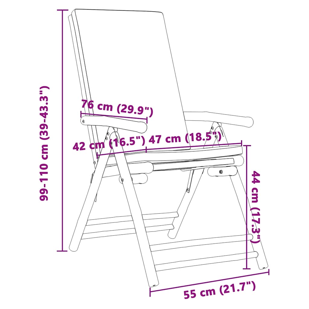 Set da Bistrot Pieghevole 3 pz Cuscini Bianco Crema in Bambù | homemem39