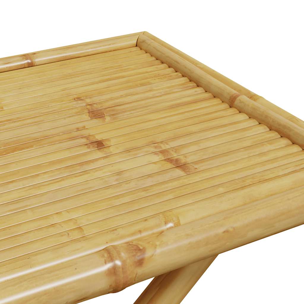 Set da Bistrot Pieghevole 3pz con Cuscini Grigio Scuro Bambù | homemem39