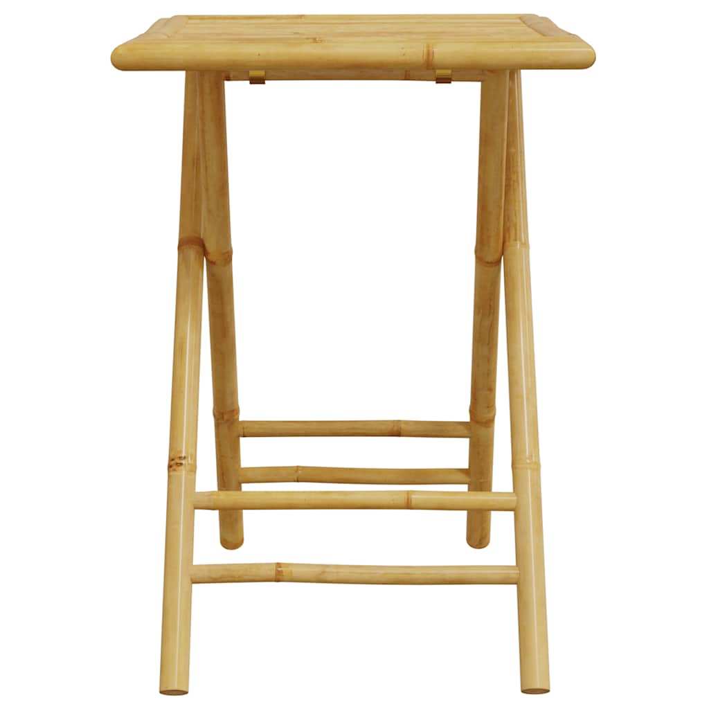 Set da Bistrot Pieghevole 3 pz Cuscini Bianco Crema in Bambù | homemem39