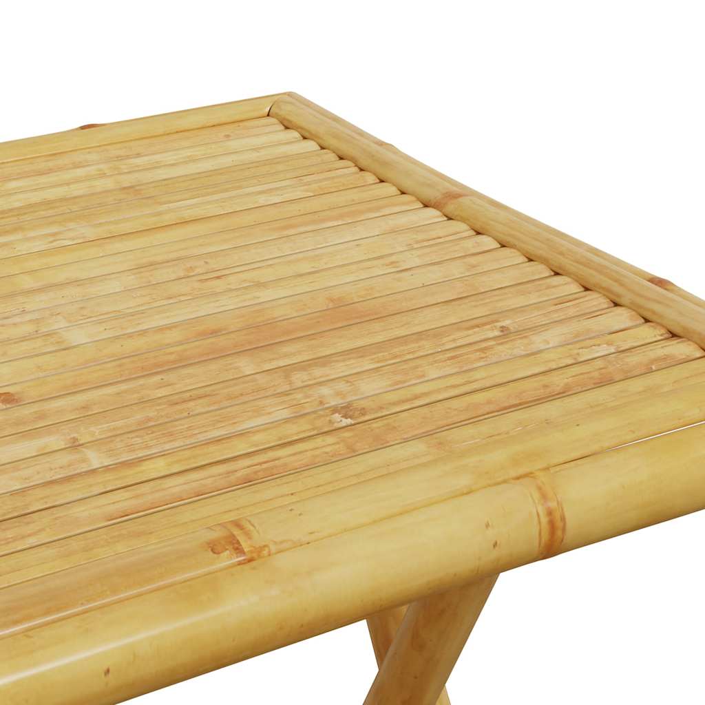 Set da Bistrot Pieghevole 3 pz Cuscini Bianco Crema in Bambù | homemem39