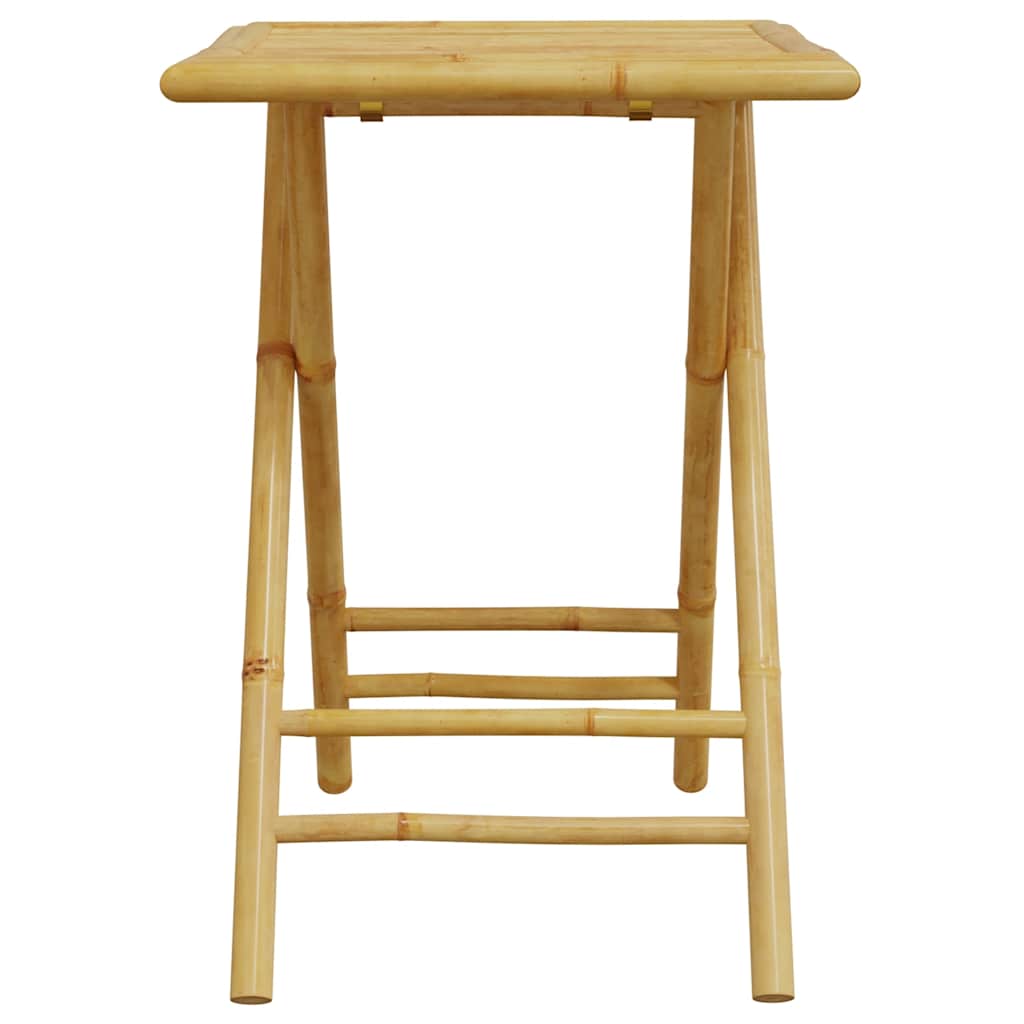 Set da Bistrot Pieghevole 3pz con Cuscini Grigio Scuro Bambù | homemem39