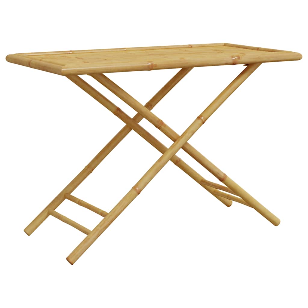 Set da Bistrot Pieghevole 5 pz Cuscini Bianco Crema in Bambù | homemem39