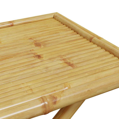 Set da Bistrot Pieghevole 5pz con Cuscini Grigio Scuro Bambù | homemem39