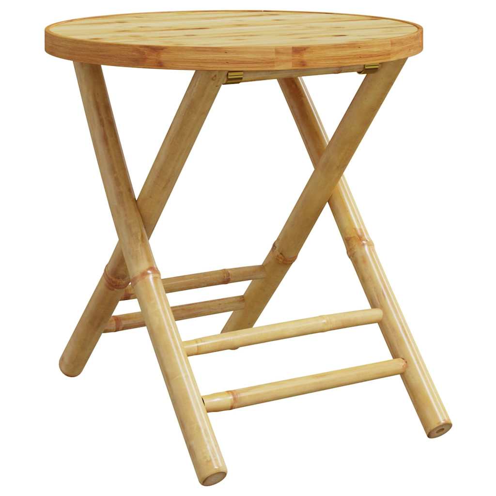 Set da Bistrot Pieghevole 3 pz Cuscini Bianco Crema in Bambù | homemem39